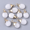 Natural White Jade Pendants G-S359-017J-1