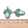 Alloy with Synthetic Turquoise Pendants FIND-B055-01B-3