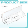 3-Slot Rectangle Acrylic Wall Mounted Comb Organizer Holder for Bathroom ODIS-WH0043-218B-2