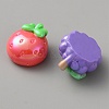 Electroplate Opaque Resin Cabochons RESI-CJC0011-75-2