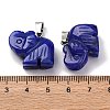 Dyed Natural White Jade Pendants G-B127-05P-13-4