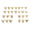 26Pcs Brass Micro Pave Clear Cubic Zirconia Open Cuff Rings RJEW-R218-01G-1