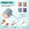 4 Rolls 4 Colors 4-Ply Polycotton Cord with Metallic Thread OCOR-TA0003-33A-4