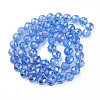 Electroplate Transparent Glass Beads Strands EGLA-N002-34B-C05-2