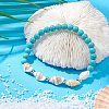 Synthetic Magnesite Beaded Stretch Bracelets for Women Men BJEW-TA00581-02-1