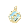 Brass Enamel Pendants KK-CBA3F25-09G-04-1