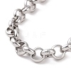 304 Stainless Steel Rolo Chain Bracelet for Men Women BJEW-E031-06P-01-2