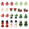 44pcs 10 style Christmas Handmade Lampwork Beads LAMP-TA0001-16-1