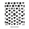 3D Black Transfer Stickers Decals MRMJ-R090-59-DP3223-2