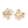 Brass Micro Pave Cubic Zirconia Charms KK-N261-94B-G-2