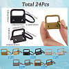 24Pcs 5 Colors Iron Ribbon Ends IFIN-SP0001-41-2