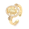 Religion Brass Micro Pave Cubic Zirconia Cuff Open Rings LS-RJEW-F204-06G-2
