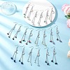10 Pairs 10 Styles Brass Moon Dangle Earrings EJEW-JE06676-2