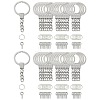 10Pcs Iron Split Key Rings IFIN-YW0003-37P-1