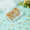 60Pcs 2 Colors 201 Stainless Steel Stud Earring Findings with Hole EJEW-BBC0002-15-7