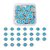 26 Letters Alloy Enamel Links Connectors ENAM-TA0002-19B-1