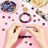 90Pcs Glass Rhinestone Clay Pave Round Beads RB-LT0001-02-3
