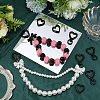 6Pcs Heart Spray Painted Alloy Swivel Clasps FIND-SC0021-60-4