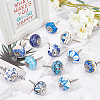 AHANDMAKER 6Pcs 3 Styles Printing Porcelain Drawer Knobs FIND-GA0001-29D-5