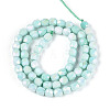 Anti-Tarnish Electroplate Glass Beads Strands GLAA-N057-6mm-02-2