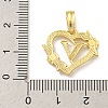 Heart Brass Pendants KK-I714-04G-V-3