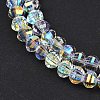 Electroplate Transparent Glass Beads Strands EGLA-B011-08A-AB02-3