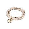 Bohemian Plastic & Glass Beads Multi-strand Stretch Bracelets WG97FA6-01-5