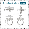 10Pcs 304 Stainless Steel Toggle Clasps STAS-PH0005-78-2