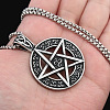 Pentagram 304 Stainless Steel Pendant Necklaces for Men FS-WGA1565-01-4