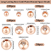 500Pcs 5 Styles Rack Plating Brass Beads KK-BBC0023-24RG-2