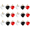 18Pcs 3 Colors Spray Painted Glass Pendants GLAA-YW0004-33-1