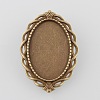 Vintage Alloy Brooch Cabochon Bezel Settings X-PALLOY-O038-28AB-NF-2