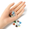 Handmade Millefiori Glass Heart Bead LK-YW0001-06-4