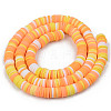 Handmade Polymer Clay Beads Strands sgCLAY-R089-6mm-097-2