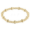Bohemia Brass Round Beaded Stretch Bracelets TK0566-13-1