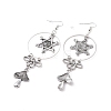 Alloy Star of David with Mushroom Dangle Earrings EJEW-B015-06-2