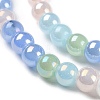 Transperant Electroplate Glass Beads Strands X-GLAA-P056-4mm-B02-3