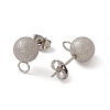 Non-Tarnish 304 Stainless Steel Stud Earring Findings STAS-E179-05E-P-2