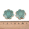 Dyed Synthetic Turquoise Flower Pendants TURQ-T004-25A-3