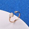 Stylish Adjustable Stainless Steel Heart Cuff Rings for Women CD3807-13-1