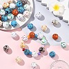 20Pcs Spray Painted Opaque Acrylic Beads ACRP-YW0001-17-4