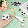 Football Paper Cake Toppers AJEW-SC0002-76-3