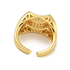 Rack Plating Brass Micro Pave Cubic Zirconia Finger Rings RJEW-C111-04G-3