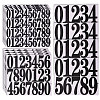 Globleland 12 Sheets 3 Styles PVC Number Adhesive Decorative Stickers DIY-GL0004-59-1