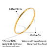 3.5MM 304 Stainless Steel Vintage Textured Round Bangles for Women GG7668-2-1