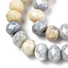 Faceted Electroplated Glass Beads Strands X-GLAA-C023-02-B04-3