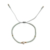 Adjustable Glass Seed Bead Braided Bead Bracelets for Women VT9382-6-1