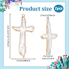 Natural Freshwater Pearl Keshi Pearl Pendants PEAR-WH0001-06A-2