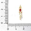 Brass with Rhinestone Pendants KK-CBAD872-01G-12-3