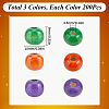 600Pcs 3 Colors Dyed Natural Wood Beads WOOD-SC0001-82A-2